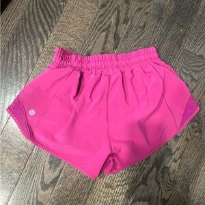 Lululemon Athletica Vibrant Pink Athletic Shorts